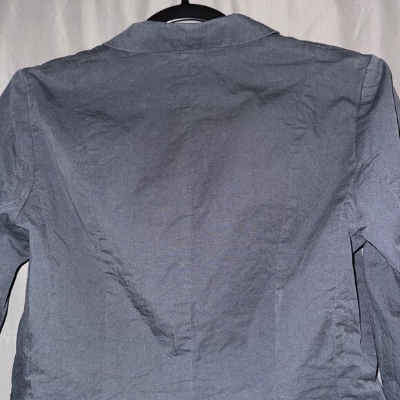 Divided by H&M Blazer Womens Sz 8 Black Pink Polka Dot Lined Pockets Cotton - Picture 6 of 11